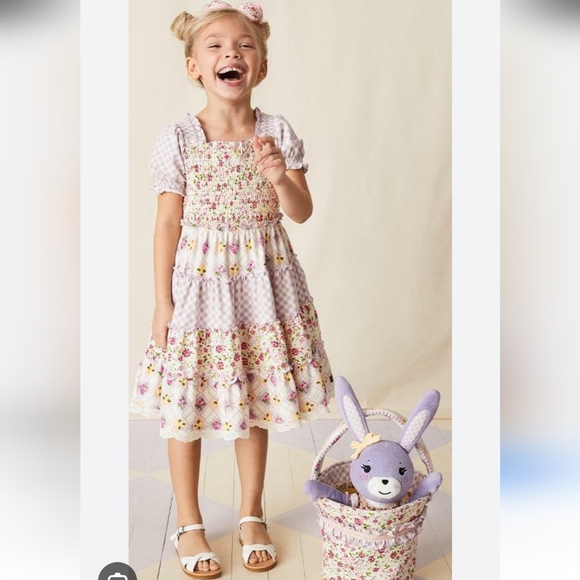 Matilda Jane Enchanted Garden Magic Garden Smocked Dress Size 4 - Picture 1 of 4
